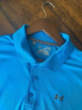 Under Armour Men's Bright Blue Polo with Logo